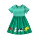 thumbnail image 1 of AJZIOJIRO Toddler Kids Girls Summer Stripes Dress Baby Party Cartoon Cotton Dress Casual Princess Skirt 2-7Y, 1 of 9