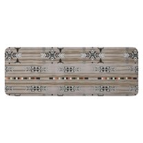 Brown Geometric Pattern with Arrows and Bulls Kitchen Rug Mat,Kitchen Runner Rugs Non Skid Washable,Decorative Kitchen Floor Mats for Kitchen,Sink,Laundry,17"x47.2"