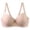 Beige, variant on Womens Underwire Push Up Bra Smoothing Lace-Trim Deep V Back Closure Lingerie Plus Size Everyday Bras