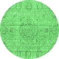 thumbnail image 1 of Ahgly Company Indoor Round Persian Emerald Green Traditional Area Rugs, 3' Round, 1 of 4