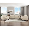 thumbnail image 5 of Lexicon Thierry 19" Modern Plywood and Leather Sofa in Cream Finish, 5 of 7