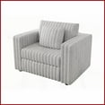 thumbnail image 4 of Modern 44.9" Single Modular Sofa with Acrylic Imitation Rabbit Plush - Light Gray, Storage & Throw Pillows for Living Room/Bedroom, 4 of 13