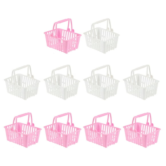 10 unids Decorativos Cestos para niños adorables juguetes para niños resistentes al desgaste de las cestas de compras falsas