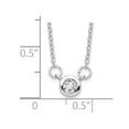 thumbnail image 4 of 925 Sterling Silver Cable Fancy Necklace Chain 18in Bezel-set 5mm CZ 16 inch 1.1 mm, 4 of 4