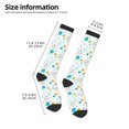 thumbnail image 2 of Xecao Gold Stars Blue Dots Pattern Pattern Adult Stockings with Color-Block Design and 3D Print, Breathable Comfortable Hosiery for Daily Wear and Sports, 2 of 6