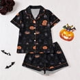 thumbnail image 2 of Girls Suit Printed Short Sleeve Cute Trendy Daily Halloween for Girls Sport Soft Kids Lovely Shorts Set, 2 of 5