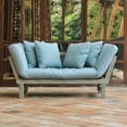 thumbnail image 5 of Westlake Solid Wood Outdoor Convertible Sofa Daybed, Weathered Gray/Blue Spruce, 5 of 18