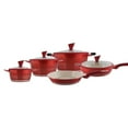 thumbnail image 1 of Non-Stick Cookware Set, Marble, 13Pieces, Red, Kochstelle, 1 of 4