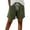 A272-Army Green, variant on Women's Elastic Drawstring Shorts Linen Cotton Waist Casual Loose Fit Shorts with Side Pockets