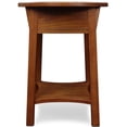 thumbnail image 1 of Leick Home 9056-RS Table d'Appoint Ronde de Style Mission avec Tiroir, en Bois Massif, Table d'Appoint pour Salon, Chambre et Bureau, Fini Roux, 1 of 5