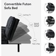 thumbnail image 4 of Convertible Futon Sofa Bed,Sleeper Futon Bed Couch,Memory Foam Futon Sofa,Loveseat Sofa Bed, Leather Modern Sofa My Lux Decor Round, 4 of 8