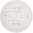 thumbnail image 2 of Rugs.com Hermitage Collection Rug – 4 Ft Round Snow White Medium Rug Perfect For Kitchens, Dining Rooms, 2 of 9