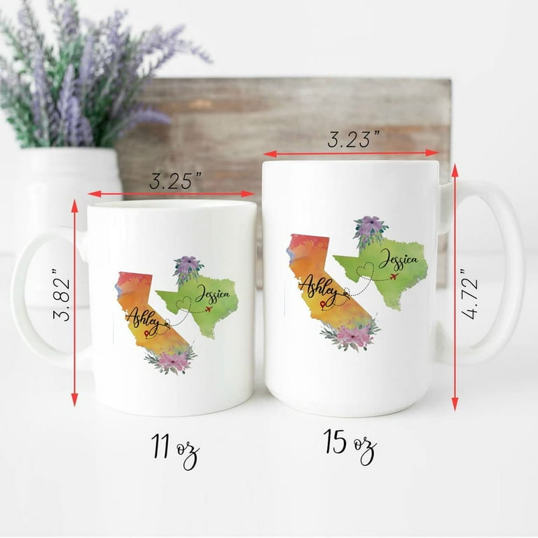 Long distance on sale state coffee mug