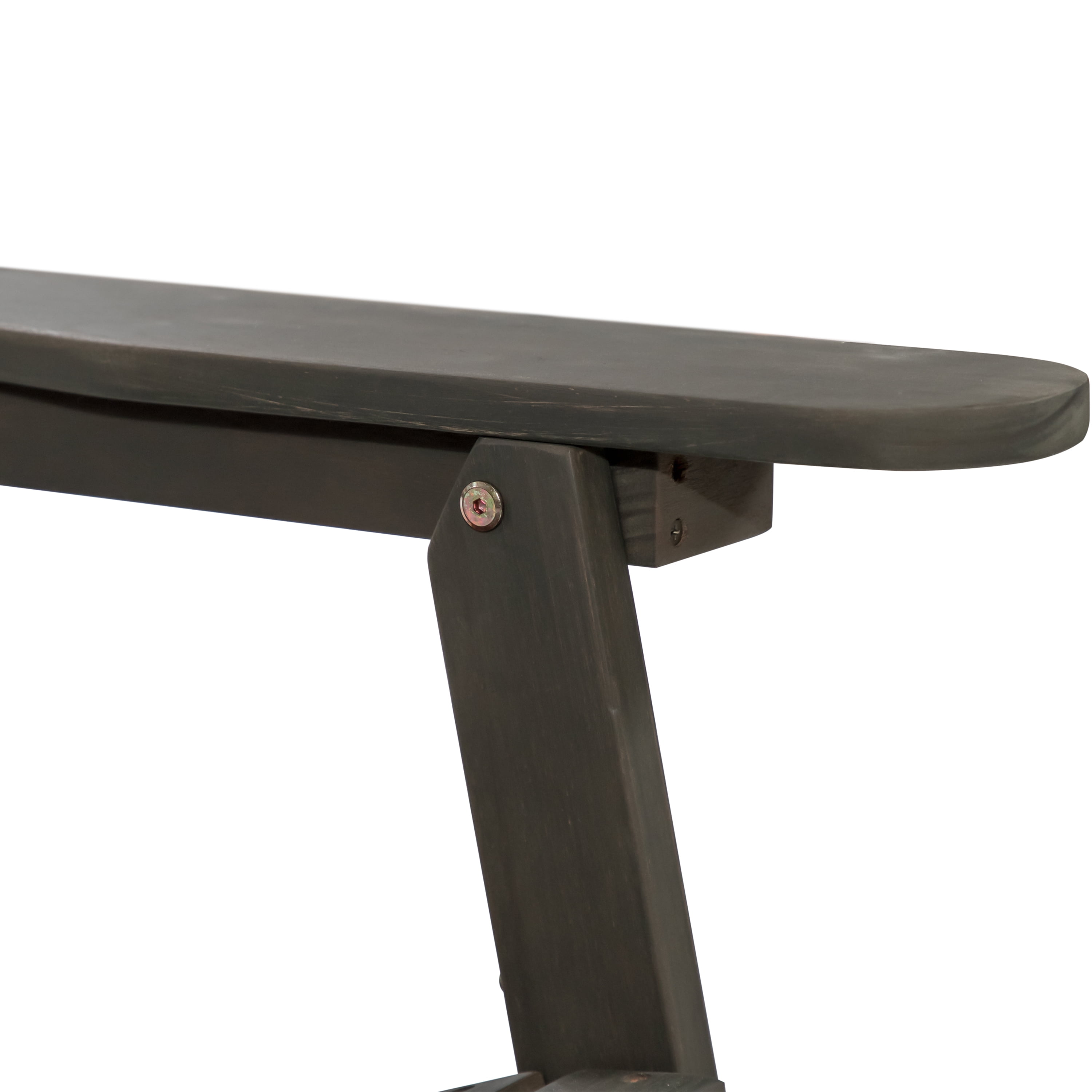Furniture of America Taylor Wood Foldable Patio Adirondack Chair, Weathered Gray