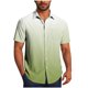 thumbnail image 2 of Blusa y camisa de manga corta con cuello vuelto para hombre, blusa informal de moda con cuello vuelto, estampado degradado, camisa de manga corta con botones, blusa de poliéster para hombre, 2 of 6