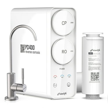 Frizzlife 400 GPD Under Sink Reverse Osmosis Water Filtration System, Tankless RO Water Filter, High Flow, Reduce TDS