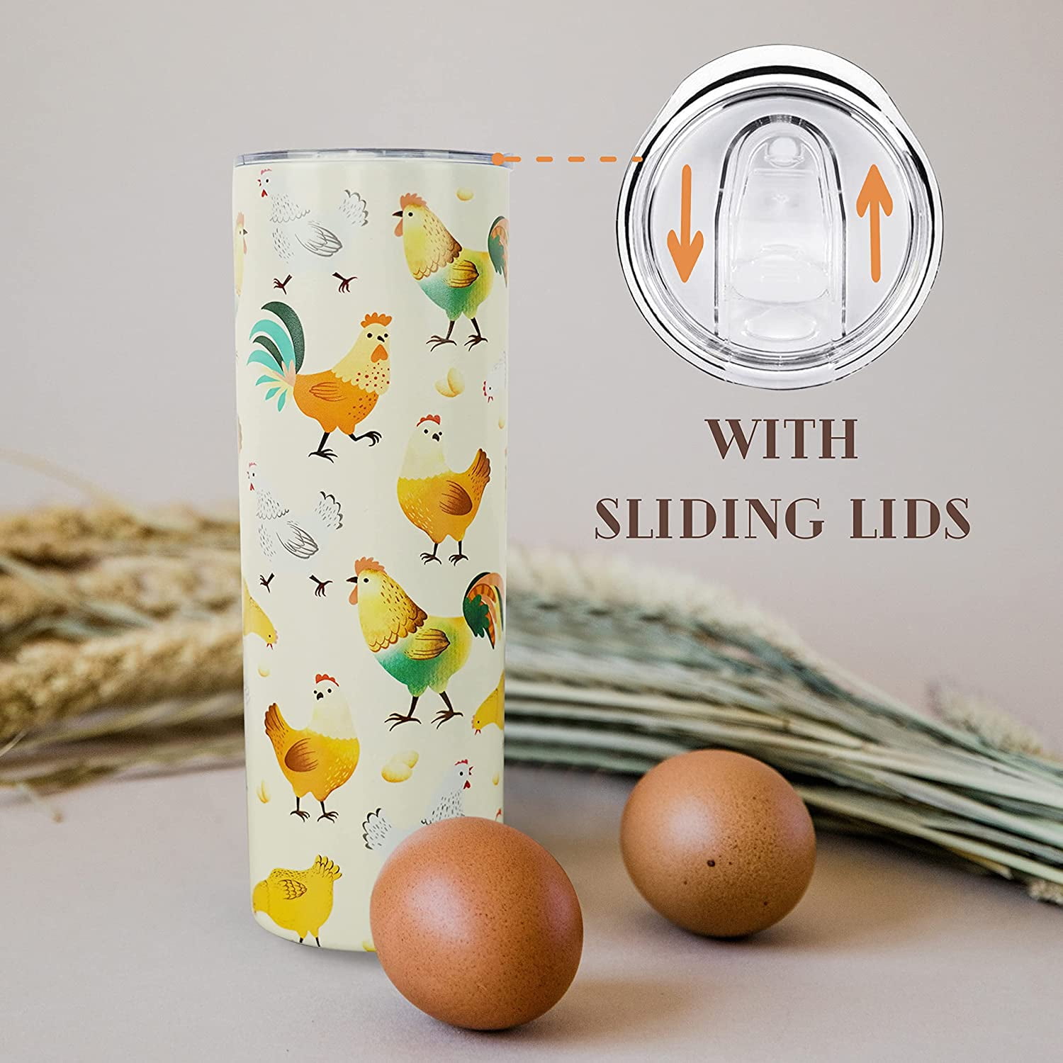 Rooster 20oz tumbler, Rooster tumbler accessories