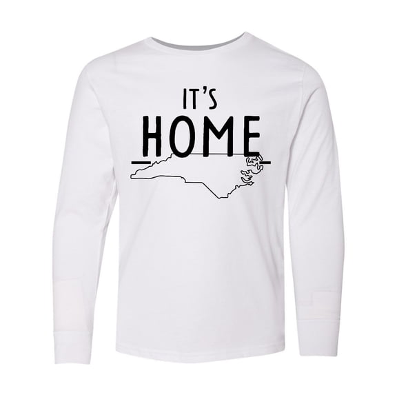 Inktastic It's Home- State of North Carolina Outline Long Sleeve Youth T-Shirt