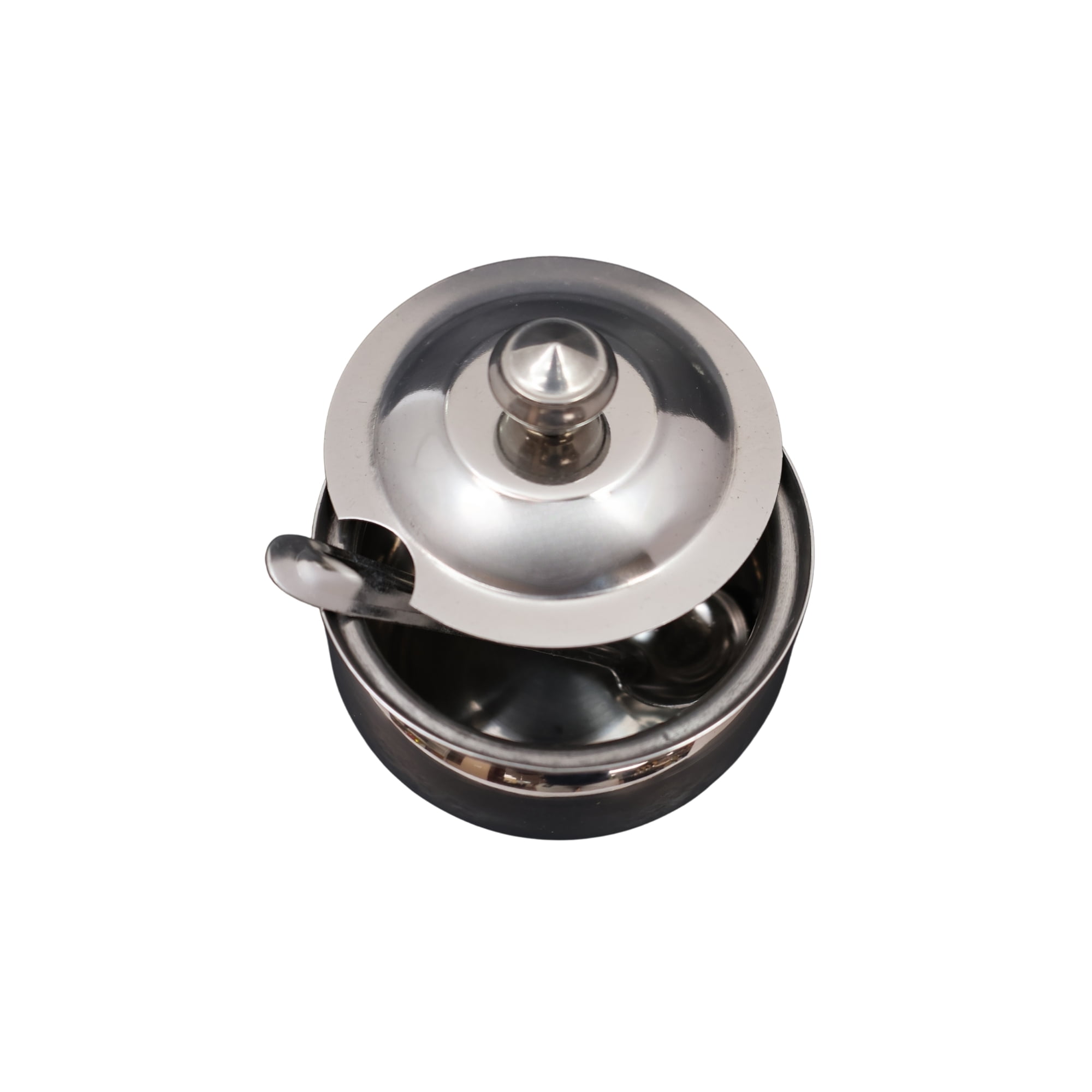 Verka Stainless Steel Ghee/Oil Pot, Comes with Spoon and Lid