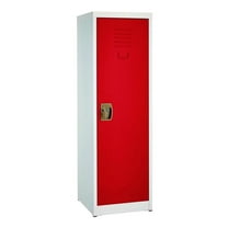 AdirOffice ALHI62901RED Steel Storage Locker, 1 Compartment, 15 x 15 x 48 in., Red