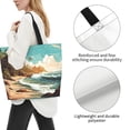 thumbnail image 3 of Balery Coastal Palm Beach Bolsa Tote Estilo Estético con Cremalleras, Bolsa de Hombro, Bolsa de Compras Grande y Plegable, 3 of 8