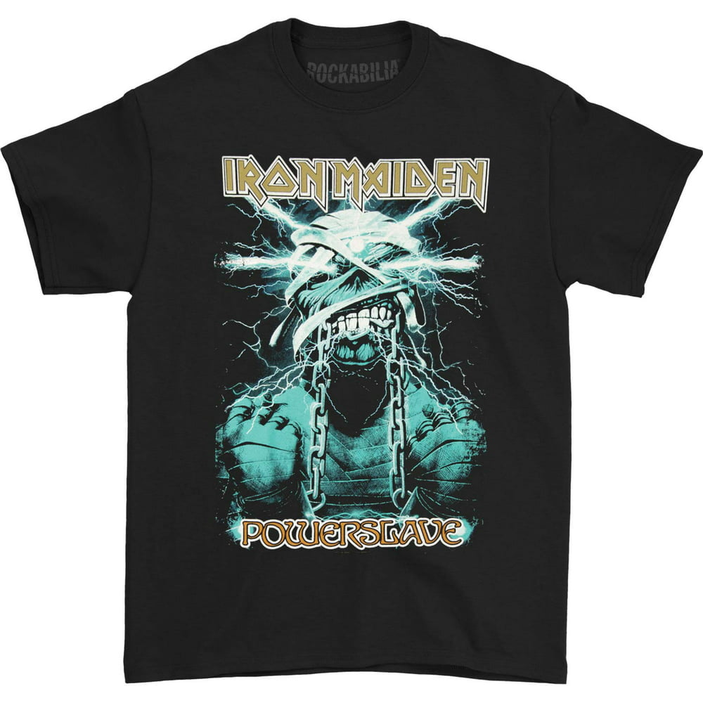 Iron Maiden - Iron Maiden Men's Powerslave Lightning T-shirt Large ...