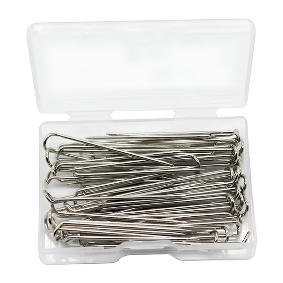 VANIDO 100pcs Fork Pins for Quilting Straight Pins Sewing Double Blocking Pins Hanger 17x6mm