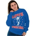 thumbnail image 4 of Betty Boop Cartoon Love The USA Women Plus Size Sweatshirt Brisco Brands 5X, 4 of 5