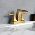 thumbnail image 3 of CASAINC 4 in. Centerset 2-Handle Waterfall Spout Mid Arc Lavatory Bathroom Faucet with Pop-Up Drain Kit in Brushed Gold, 3 of 10