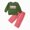 H154-Green, variant on TOWED22 Toddler Girls Fall Winter Outfits Long Sleeve Cute Crewneck Top and High Joggers Pants 2pcs Set Clothes Clothing(Green,3-6 M)