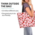 thumbnail image 2 of Naloa Hand Drawn Strawberry Tote Bag for Women Large Capacity Shoulder Bag for College Work Travel Shopping, 2 of 8
