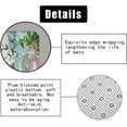 thumbnail image 6 of 4PCS Pink Rose Peony Floral Shower Curtain Sets with Rugs, Waterproof Fabric Black Shower Curtain, Spring Purple Hydrangea Flower Butterfly Green Leaves Plant Garden Girls Women Bathroom Decor, 6 of 7