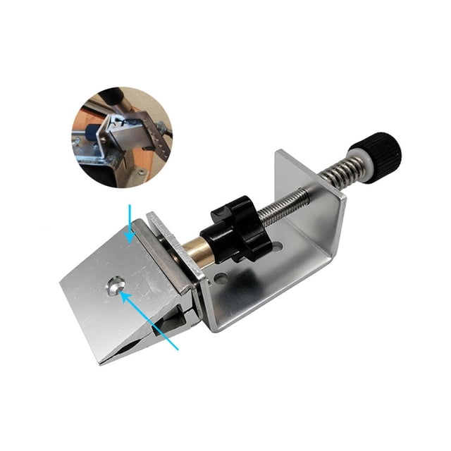 Afilador de cuchillos Flip Rotación de 360 grados G Abrazadera montada Profesional Metal Ajustable Cuchillo portátil Herramienta de clip para cuchillo Macarena sacapuntas