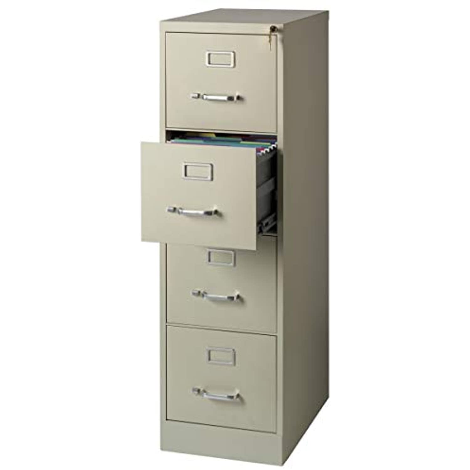 Realspace® 22"D 4-Drawer Metal Vertical File Cabinet, Putty