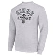 thumbnail image 2 of Men's Starter Heather Gray Los Angeles Kings Stick And Puck Logo Fleece Pullover Sweatshirt, 2 of 3