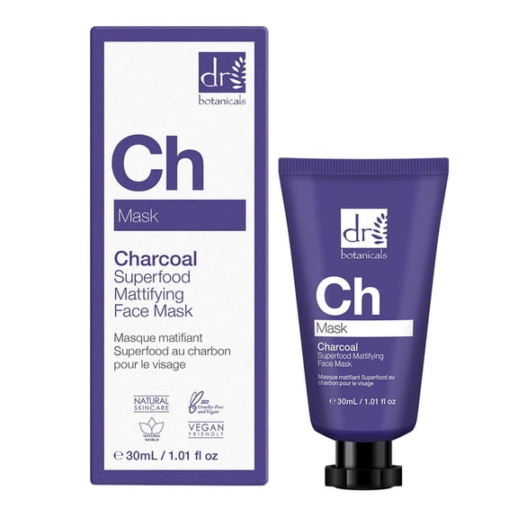 Dr Botanicals Charcoal Superfood Mattifying Face Mask, 1.01 Oz..
