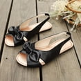 thumbnail image 6 of HTHLVMD Going Out Shoes, Wide Width Shoes for Women, Summer Shoes, Cute Sandals for Women, Women's Bow Slingback Sandals, Open Toe Flat Casual Shoes, Sweet Style Comfort Summer Footwear, Black 6, 6 of 7