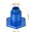 thumbnail image 2 of PVC Tubería Extremo Tapa Montaje 15mm Macho Rosca Hexagonal Tapa para Agua Tanque Drenaje, Azul Paquete de 3, 2 of 5