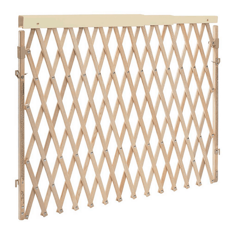 Expansion Walk-Thru Room Divider Baby Gate (Natural Wood