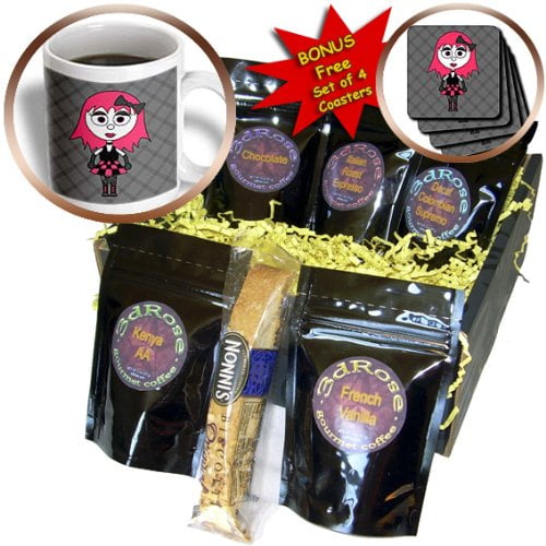 picture Punk Rock Gift Basket 3drose cute goth punk rock girl coffee gift basket multi