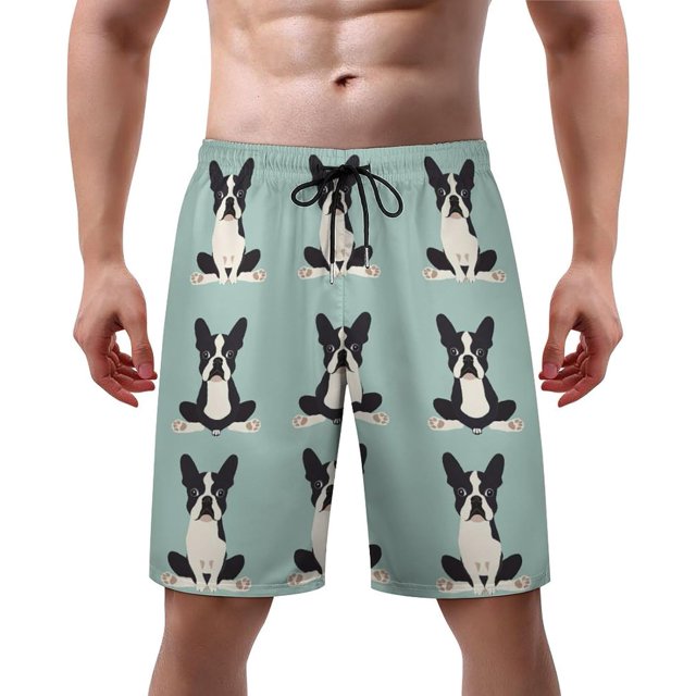 NICKSUN Men's Swim Trunks, Cute Print Quick Dry Summer Board Beach Shorts with Mesh Lining and Pockets