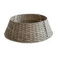 thumbnail image 1 of Falda grande gris para árbol de Navidad, base decorativa retro nórdica, cesta para árbol, falda para árbol, valla de marco redondo, planta para pie de árbol, 1 of 14