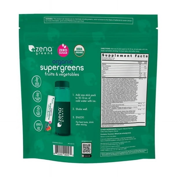 禅食　ZEN49➕SUPER PREMIUM RICH Zena Organic Supergreens Tub – Zena Nutrition