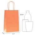 thumbnail image 5 of Halloween Gift Bags with Handle, Orange Kraft Paper Bags, 12 pack Small for Trick or Treat, Fall and Thanksgiving, 5 of 9