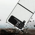 thumbnail image 3 of Designed for Samsung Galaxy Z Flip 4 Case, Leather Soft Luxury Slim Diamond-Shaped Flip Case for Women Men Shockproof Bumper Protective Cover, White, 3 of 7