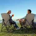 thumbnail image 2 of Overmont Camping Chair with Lumbar Support for Adults - Oversized with High Back Supports 450 LBS - Heavy Duty Folding Chair Portable for Outdoor Lawn Patio Balcony with Patent No.: US D1.028.543 S, 2 of 8
