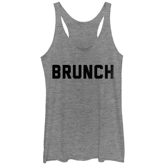 Women's CHIN UP Brunch Racerback Tank Top Gray Heather Small