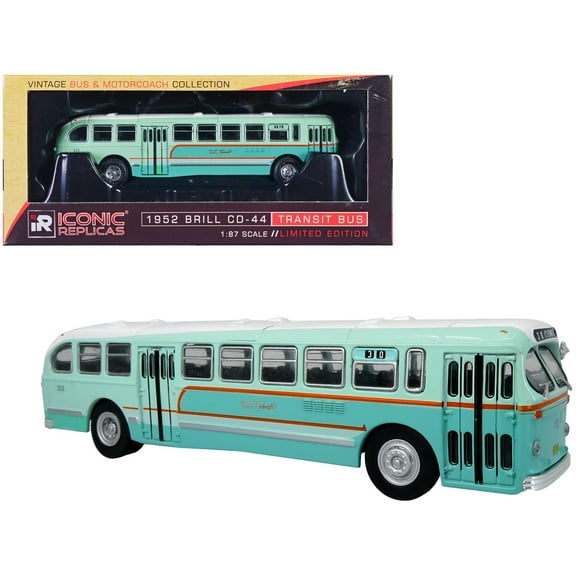 1952 CCF-Brill CD-44 Transit Bus DC Transit "30 17th & Penna SE" "Vintage Bus & Motorcoach Collection" 1/87 (HO) Diecast Model by Iconic Replicas