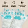 thumbnail image 5 of LazyOne Animal Paw Mittens for Adults and Kids, Yeti, 5 of 7