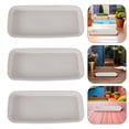thumbnail image 4 of 3 bandejas de plástico para macetas, útiles para jardinería, bases para macetas, bandejas multiusos, 4 of 8